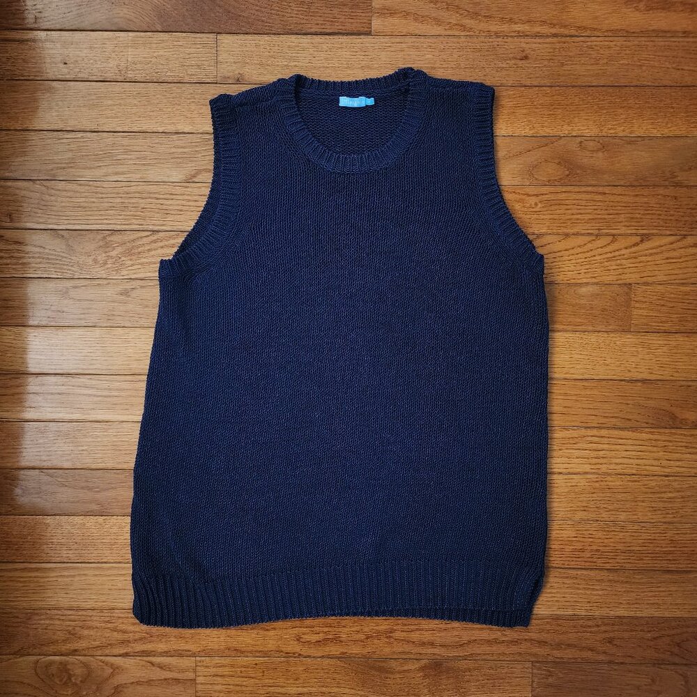 J. McLaughlin Dark Blue Sleeveless Knit Top